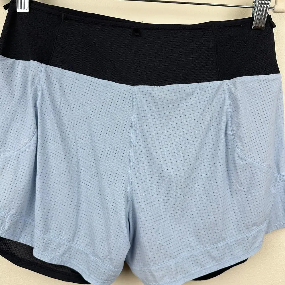 Salomon Women's Sense Aero 2-In-1 Shorts Light Blue Black Medium Outdoor Active